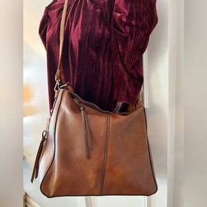 New Vegan Leather Boho Crossbody Bag
